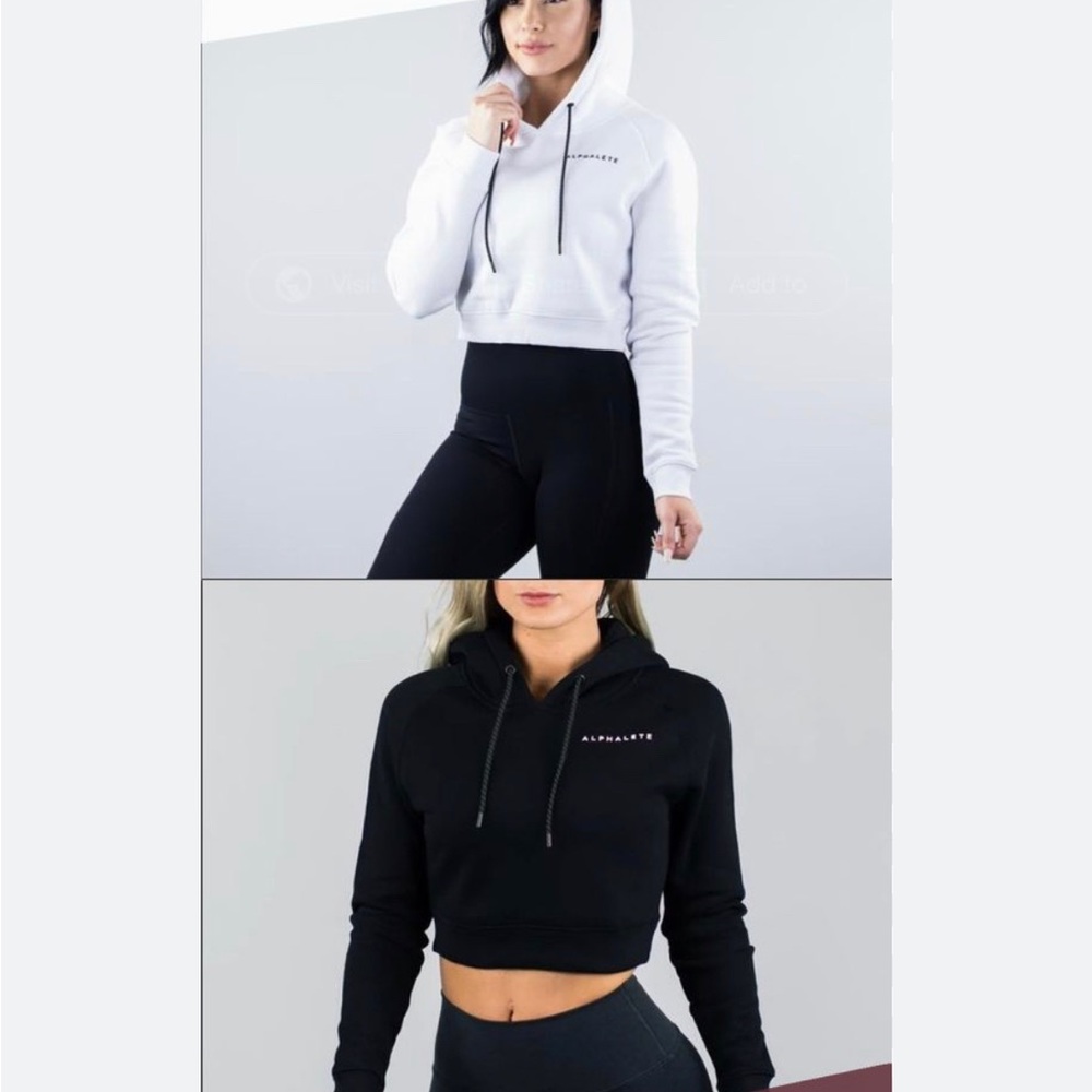 ALPHALETE CROP TOP HOODIE